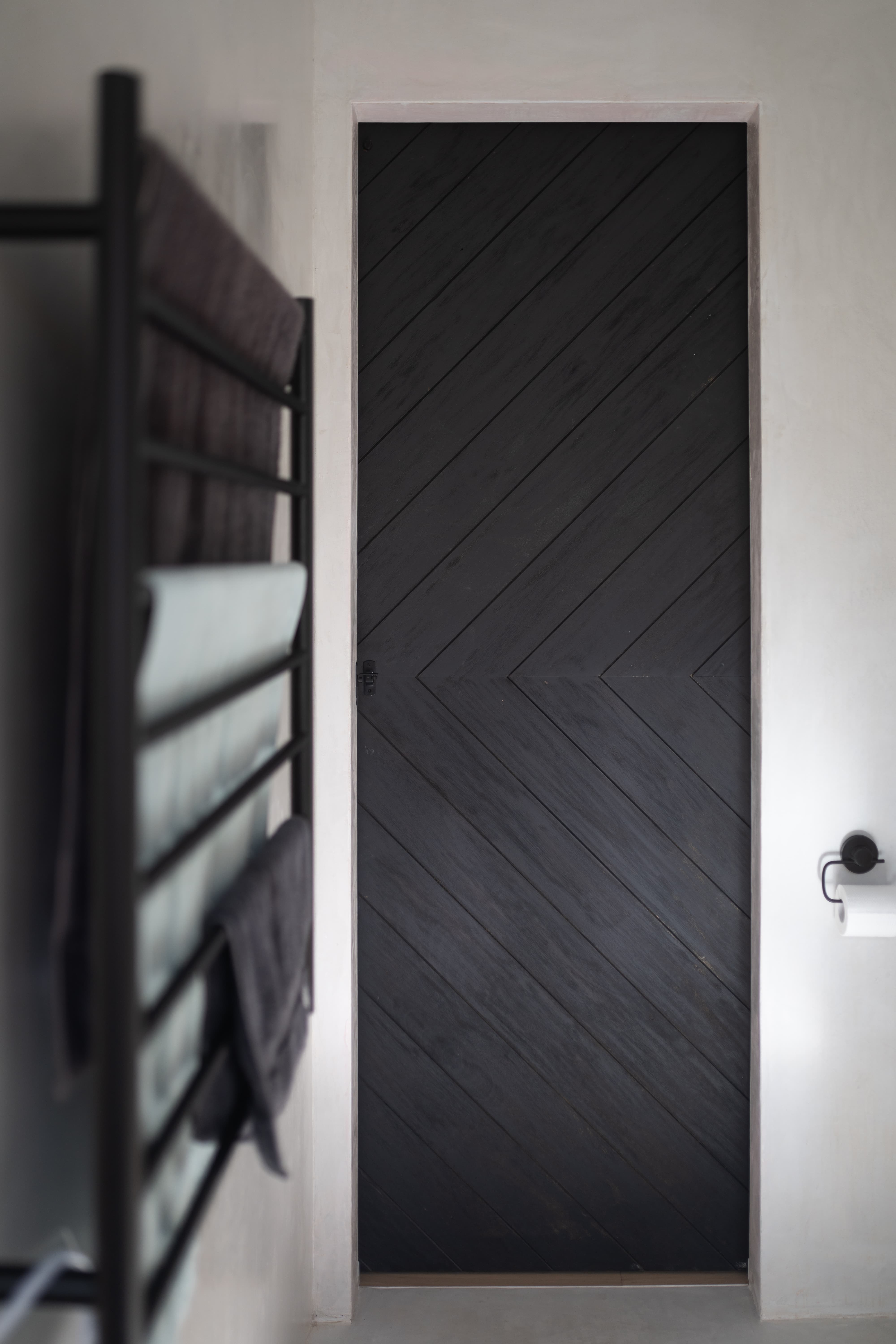 Custom hardwood herringbone barn door Tarrawanna Wollongong VIKING Design Build