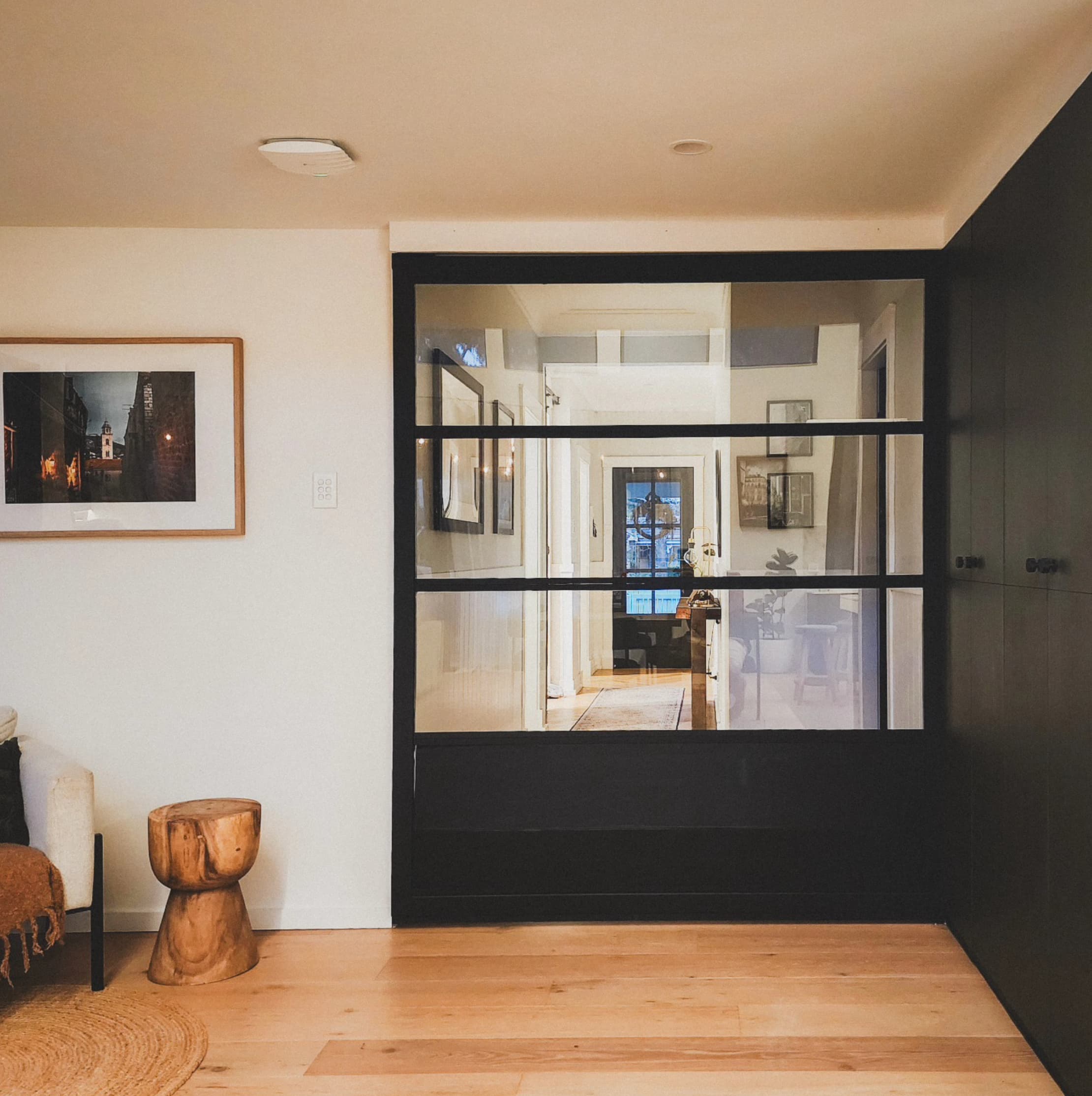 Custom steel framed glazed pocket door Tarrawanna Wollongong VIKING Design Build